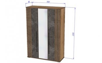 Шкаф 1500 мм 3х створчатый Марракеш (Лин) в Артёмовском - artyomovskij.mebel-e96.ru