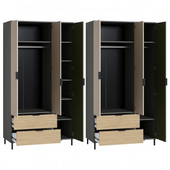 Шкаф 1200 мм Марвэл 16.317.03 зеленый (Моби) в Артёмовском - artyomovskij.mebel-e96.ru