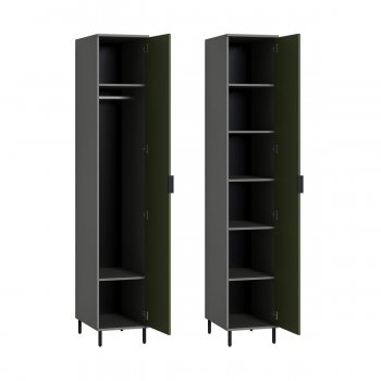 Шкаф-пенал 400 мм Марвэл 16.136.01 сер. (Моби) в Артёмовском - artyomovskij.mebel-e96.ru