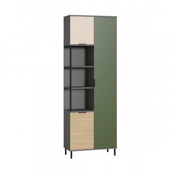 Шкаф комбинированный Марвэл 13.22 сер (Моби) в Артёмовском - artyomovskij.mebel-e96.ru