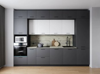 Кухонный гарнитур Меренга 3400 мм МДФ (Санвут) в Артёмовском - artyomovskij.mebel-e96.ru