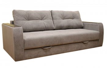 Диван Милан 3, НПБ, ткань Монако 06 (серый) (Хит Диван) в Артёмовском - artyomovskij.mebel-e96.ru