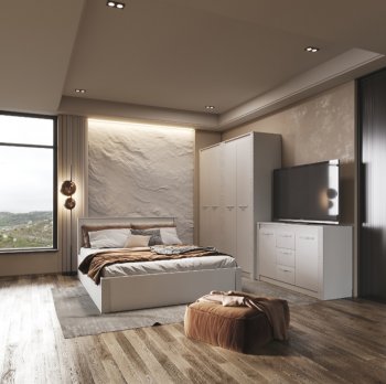 Спальный гарнитур Монако Кашемир (модульный) (БТС) в Артёмовском - artyomovskij.mebel-e96.ru