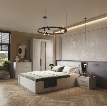 Спальный гарнитур Монако Кашемир (модульный) (БТС) в Артёмовском - artyomovskij.mebel-e96.ru