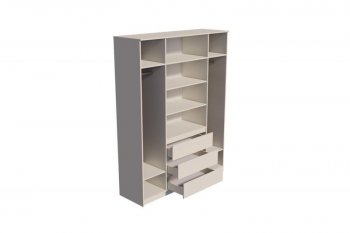 Шкаф распашной Мори 1600 мм сатин (ДСВ) в Артёмовском - artyomovskij.mebel-e96.ru