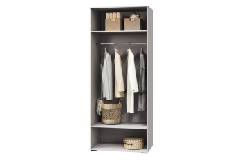 Шкаф 900 мм для одежды 2-х дв. с зер. Наоми (МЛК) в Артёмовском - artyomovskij.mebel-e96.ru