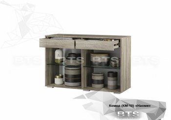 Комод КМ-10 Наоми графит (БТС) в Артёмовском - artyomovskij.mebel-e96.ru