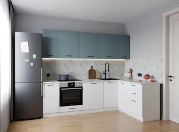 Кухонный гарнитур угловой Ниагара МДФ/ЛДСП 2600*1600 мм (Санвут) в Артёмовском - artyomovskij.mebel-e96.ru