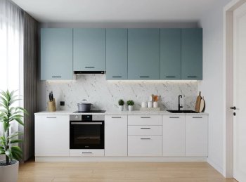 Кухонный гарнитур высокий Ниагара 3000 мм ЛДСП/МДФ (Санвут) в Артёмовском - artyomovskij.mebel-e96.ru