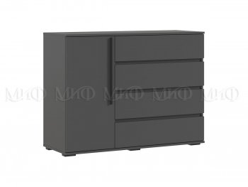 Комод 1 дверь 4 ящика (1200) Норд, графит (Миф) в Артёмовском - artyomovskij.mebel-e96.ru