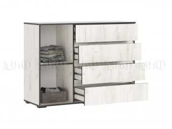 Комод 1 дверь 4 ящика (1200) Норд, крафт белый (Миф) в Артёмовском - artyomovskij.mebel-e96.ru