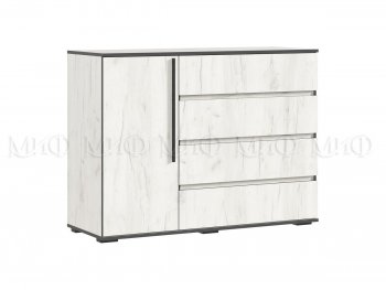 Комод 1 дверь 4 ящика (1200) Норд, крафт белый (Миф) в Артёмовском - artyomovskij.mebel-e96.ru