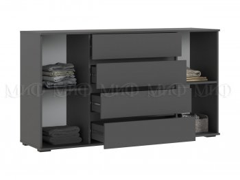 Комод 2 двери 4 ящика (1600) Норд, графит (Миф) в Артёмовском - artyomovskij.mebel-e96.ru