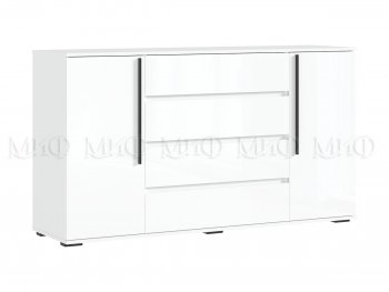 Комод 2 двери 4 ящика (1600) Норд, белый (Миф) в Артёмовском - artyomovskij.mebel-e96.ru