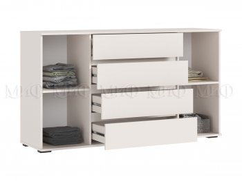 Комод 2 двери 4 ящика (1600) Норд, кашемир (Миф) в Артёмовском - artyomovskij.mebel-e96.ru