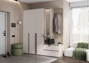 Прихожая Норд+Шкаф 1200, крафт серый/кашемир (Миф) в Артёмовском - artyomovskij.mebel-e96.ru