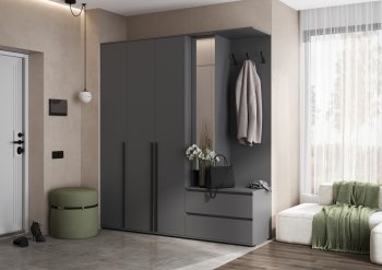 Прихожая Норд+Шкаф 1200, графит (Миф) в Артёмовском - artyomovskij.mebel-e96.ru