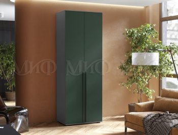 Шкаф 800 мм 2-х ств. Норд графит/изумруд (Миф) в Артёмовском - artyomovskij.mebel-e96.ru
