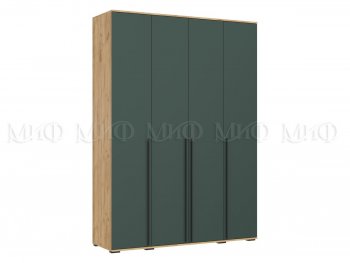 Шкаф 1600 мм 4-х створчатый Норд с антресолью,крафт/изумруд (Миф) в Артёмовском - artyomovskij.mebel-e96.ru