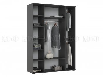 Шкаф 1600 мм 4-х створчатый Норд графит/изумруд (Миф) в Артёмовском - artyomovskij.mebel-e96.ru