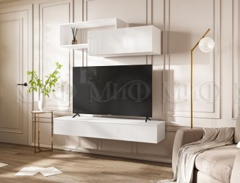 Стенка Норд-2 белый глянец (Миф) в Артёмовском - artyomovskij.mebel-e96.ru