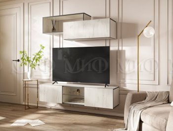 Стенка Норд-1 дуб крафт белый (Миф) в Артёмовском - artyomovskij.mebel-e96.ru