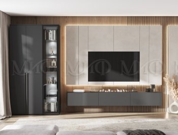 Стенка Норд графит (Миф) в Артёмовском - artyomovskij.mebel-e96.ru