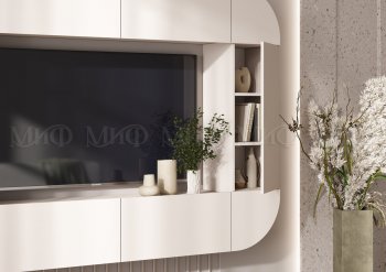 Стенка Норд (Зона ТВ), кашемир (Миф) в Артёмовском - artyomovskij.mebel-e96.ru