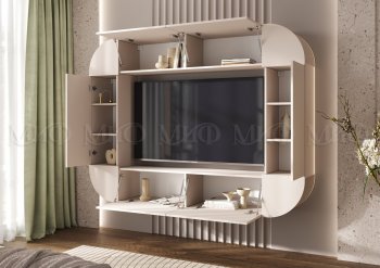 Стенка Норд (Зона ТВ), кашемир (Миф) в Артёмовском - artyomovskij.mebel-e96.ru