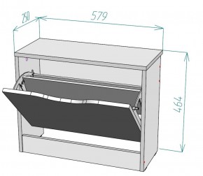 Обувница W2 (ДВ-Графит) в Артёмовском - artyomovskij.mebel-e96.ru