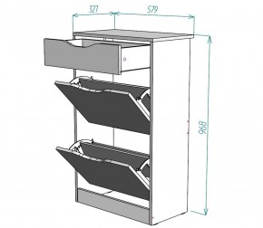 Обувница W22 (Белый) в Артёмовском - artyomovskij.mebel-e96.ru