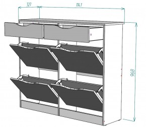 Обувница W26 (ДВ-Графит) в Артёмовском - artyomovskij.mebel-e96.ru