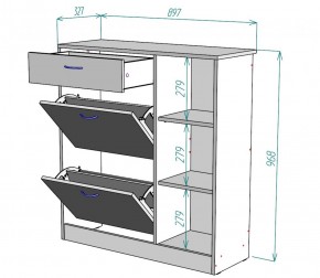 Обувница W33 (ДВ) в Артёмовском - artyomovskij.mebel-e96.ru