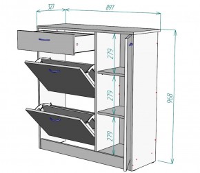 Обувница W35 (ДМ) в Артёмовском - artyomovskij.mebel-e96.ru