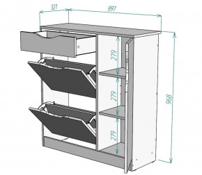 Обувница W36 (Белый) в Артёмовском - artyomovskij.mebel-e96.ru