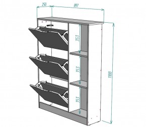 Обувница W38 (Белый) в Артёмовском - artyomovskij.mebel-e96.ru