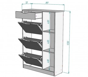 Обувница W42 (ДМ) в Артёмовском - artyomovskij.mebel-e96.ru