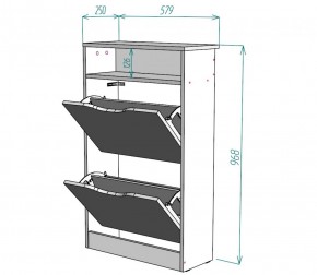 Обувница W6 (ДВ) в Артёмовском - artyomovskij.mebel-e96.ru