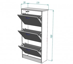 Обувница W7 (ДВ-Графит) в Артёмовском - artyomovskij.mebel-e96.ru