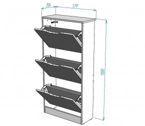 Обувница W8 (Белый) в Артёмовском - artyomovskij.mebel-e96.ru