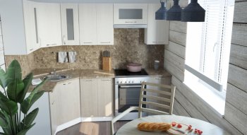 Кухонный гарнитур Ольга оптима 1 1300х2500 мм (Герда) в Артёмовском - artyomovskij.mebel-e96.ru