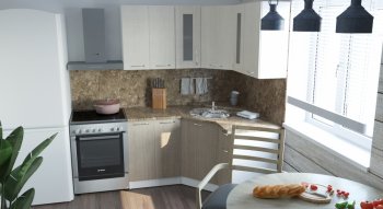 Кухонный гарнитур Ольга оптима 2 1500х1300 мм (Герда) в Артёмовском - artyomovskij.mebel-e96.ru