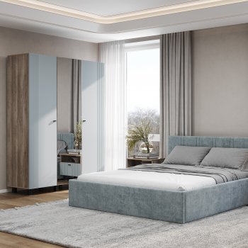 Шкаф 1500 мм 3-х створчатый Олива ШК-08 шарли бриз (БТС) в Артёмовском - artyomovskij.mebel-e96.ru