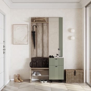 Прихожая Олива ПР-04 эвкалипт софт (БТС) в Артёмовском - artyomovskij.mebel-e96.ru