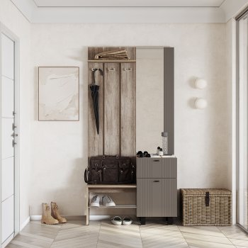 Прихожая Олива ПР-04 муссон софт (БТС) в Артёмовском - artyomovskij.mebel-e96.ru