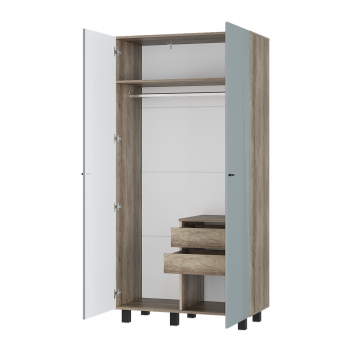 Шкаф 1000 мм 2-х створчатый Олива ШК-03 шарли бриз (БТС) в Артёмовском - artyomovskij.mebel-e96.ru