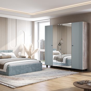 Шкаф 2000 мм 4-х створчатый Олива ШК-13 шарли бриз (БТС) в Артёмовском - artyomovskij.mebel-e96.ru