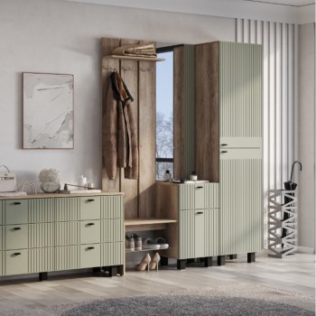 Прихожая Олива эвкалипт софт, модульная (БТС) в Артёмовском - artyomovskij.mebel-e96.ru