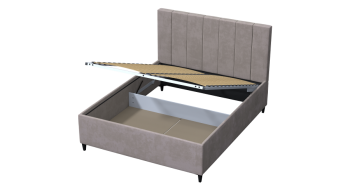 Кровать с ПМ Оливия/Соната Бежевый (Лин) в Артёмовском - artyomovskij.mebel-e96.ru
