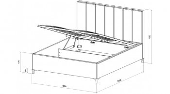 Кровать с ПМ Оливия/Соната Бежевый (Лин) в Артёмовском - artyomovskij.mebel-e96.ru